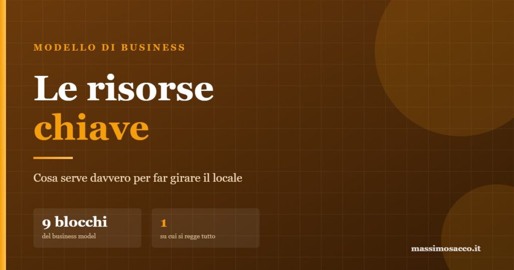 Le risorse chiave nel business model di un ristorante